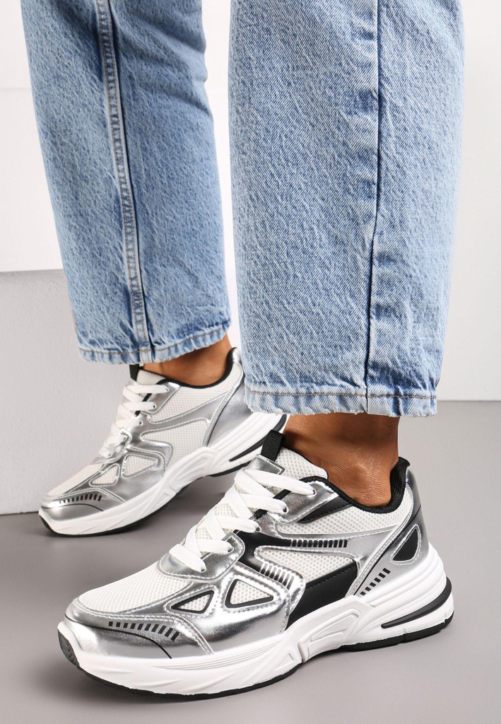 Renee Srebrne Buty Sportowe damskie