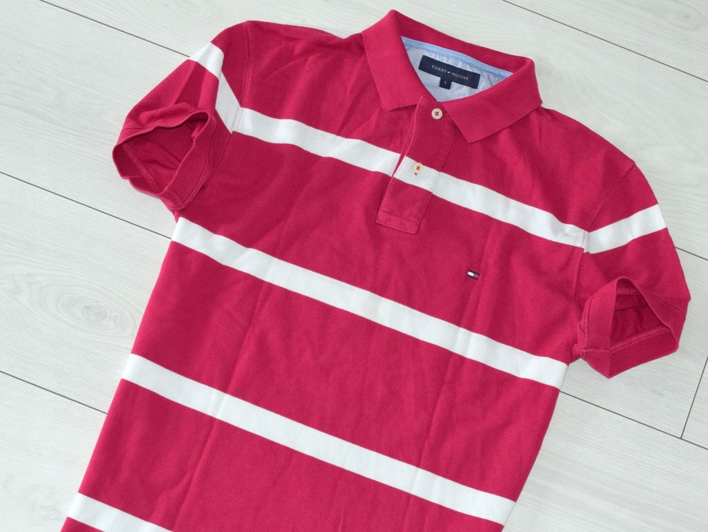 TOMMY HILFIGER _ STRIPE MEN _ KOSZULKA POLO _ S