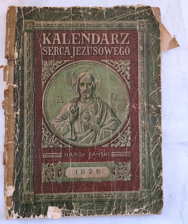 Stary kalendarz serca Jezusowego 1926