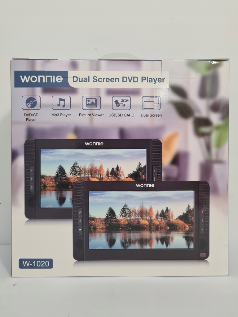 WONNIE 10.5'' Dual Screen Portable DVD Player (2x)