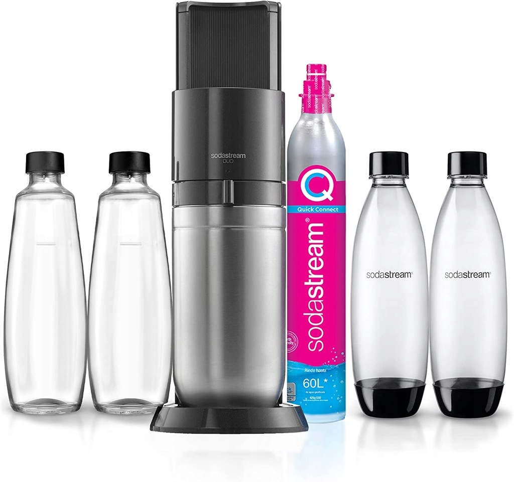 SodaStream DUO Zestaw Czarny + 4 Butelki Saturator 12485338398