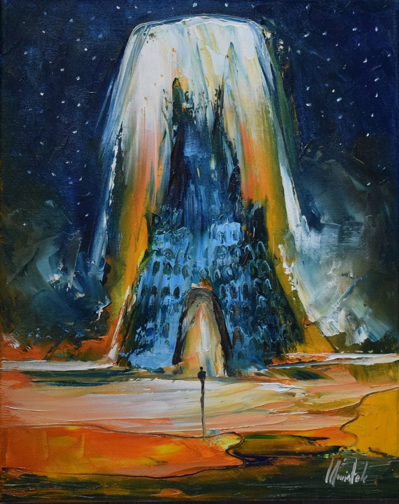 L.Omiotek olejny 40/50 pt"Wieża Babel"