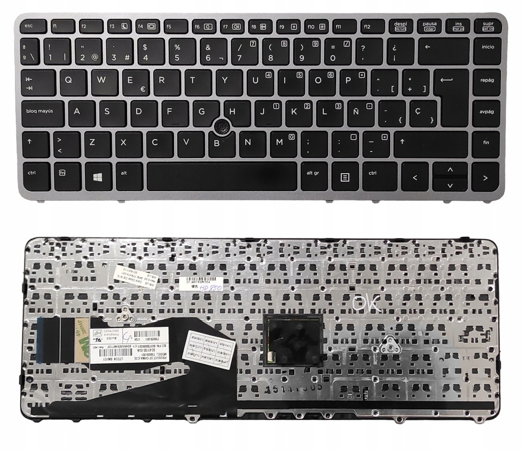Tastatur Für HP Elitebook 840 740 G1 G2 - DE QWERTZ Keyboard Mit Silber Rahmen