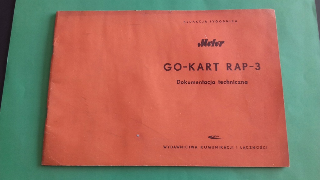 GOKART RAP-3 Dokumentacja techniczna 1962 Unikat