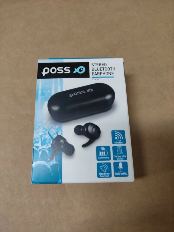 SŁUCHAWKI BEZPRZEWODOWE POSS BTWS10BK *JAK NOWE* 9684888066