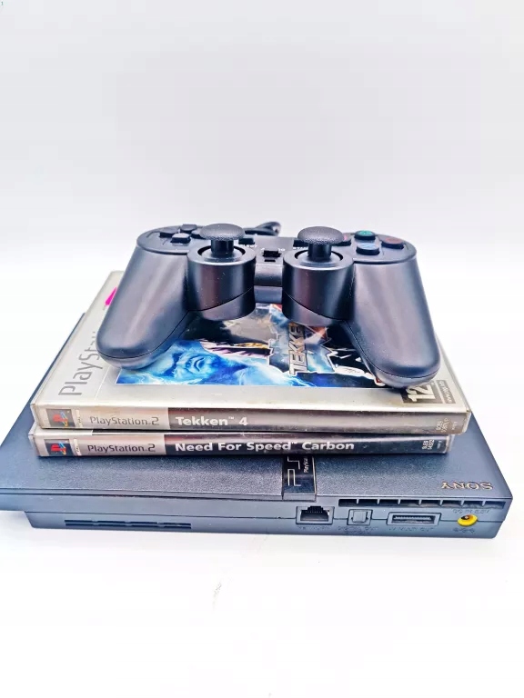 KONSOLA PLAYSTATION 2 SCPH-77004 +PAD+ 2 GRY