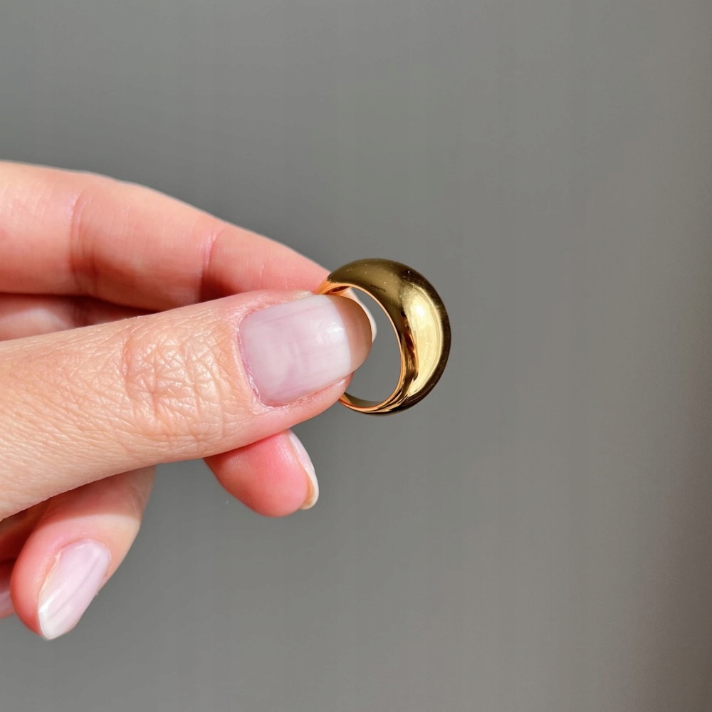 Srebrny pozłacany pierścionek EFEKTOWNY mini 16