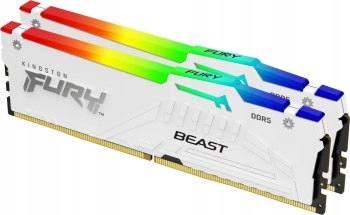 KINGSTON DDR5 32GB 6000MHz CL36 FURY BEAST WHITE RGB EXPO KITx2