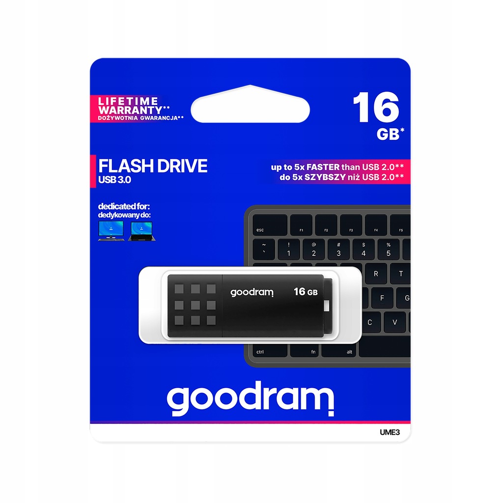 Goodram Pendrive Goodram USB 3.0 16GB czarny []