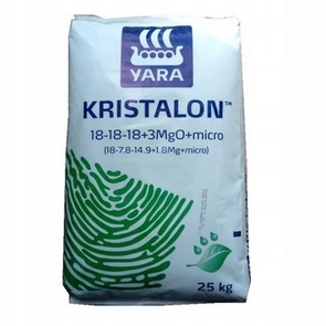 YARA KRISTALON ZIELONY 25KG NAWÓZ 18-18-18+MIKROEL
