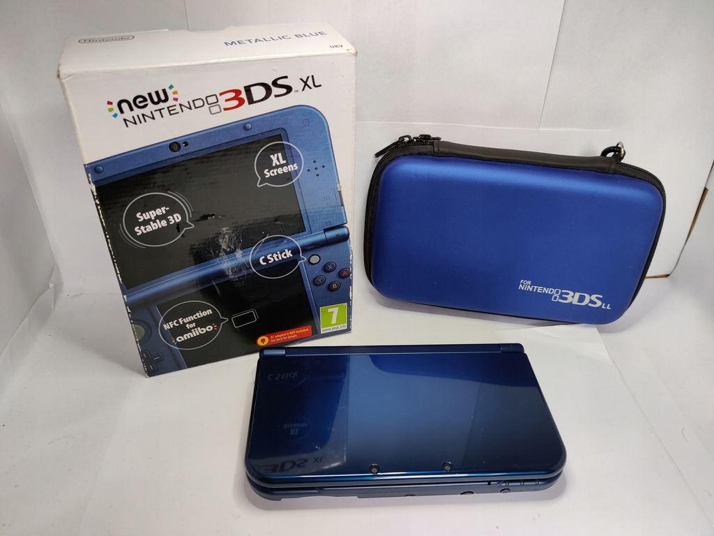 New Nintendo 3DS XL Niebieski Pudełko Etui Zasila.