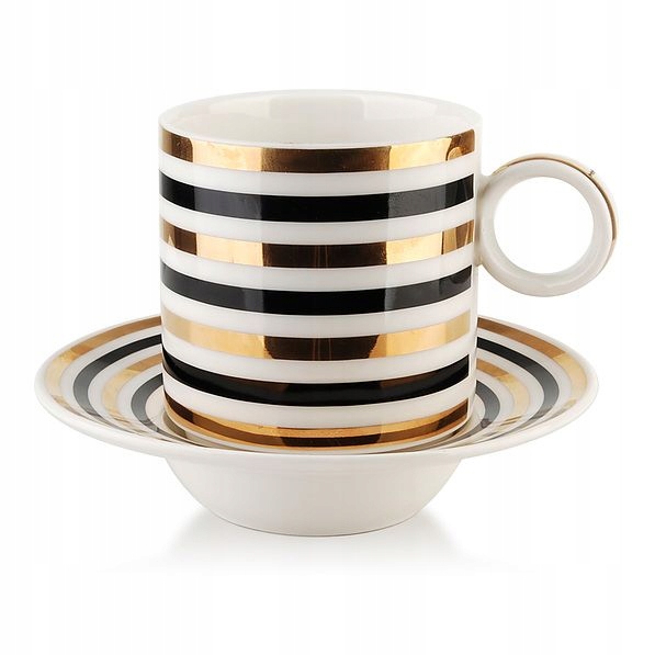 Porcelanowa filiżanka do kawy GOLD PASKI - 7795044310 - oficjalne ...