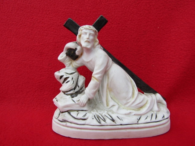 STARA FIGURA CHRYSTUSA PORCELANA BISKWIT