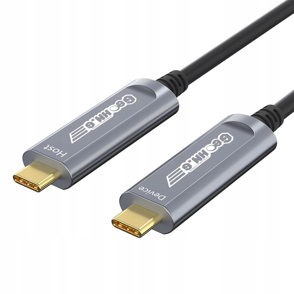 Kabel światłowodowy USB C na USB C GeoHN.G 10M, 10Gbps, USB 3.2, Uszkodzony