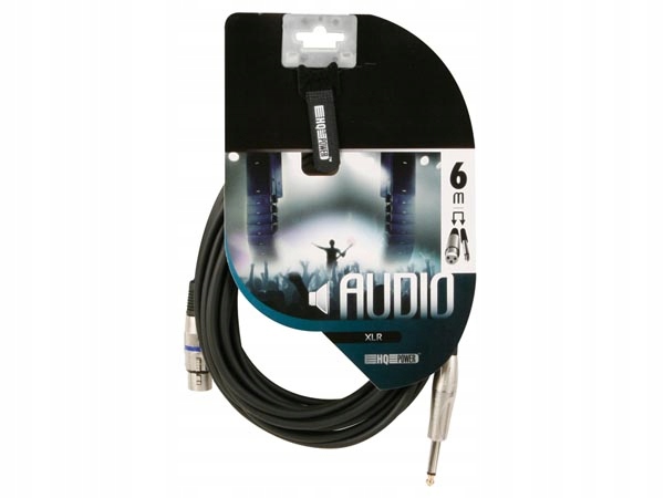 Kabel XLR F - mono jack 6.3; 6m mikrofonowy PAC111