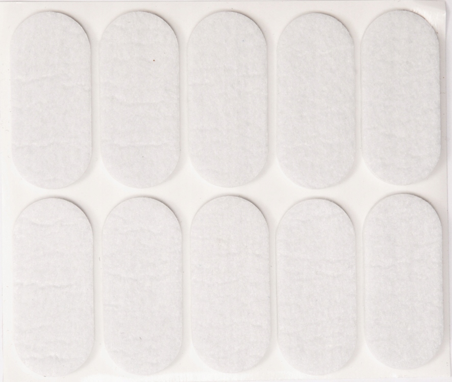 Podkładki filcowe 20x45 mm białe 74846 VOREL