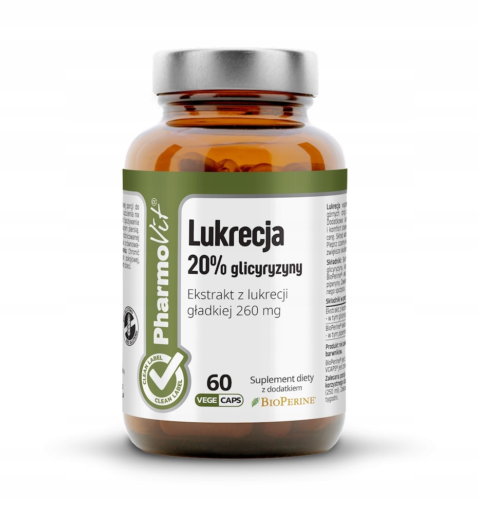 Lukrecja 60 kapsułek 21,78 g (clean label)