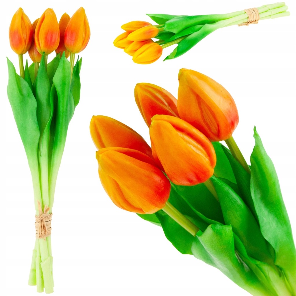 TULIPANY BUKIET TULIPANÓW KWIATY GUMOWE JAK ŻYWE