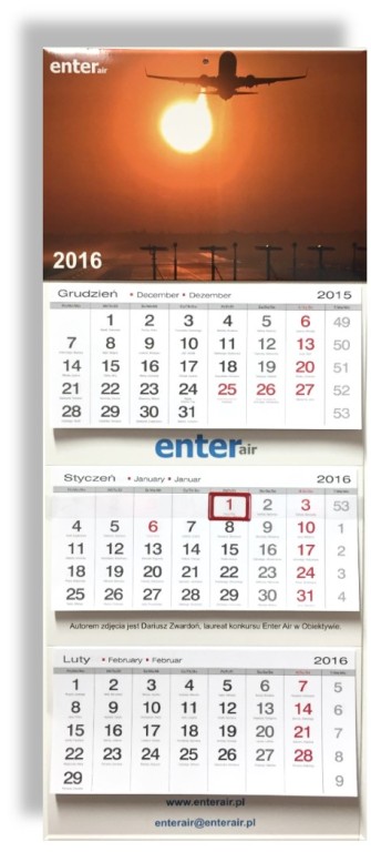 Kalendarz Enter Air + Smyczka Enter Air dla WOŚP