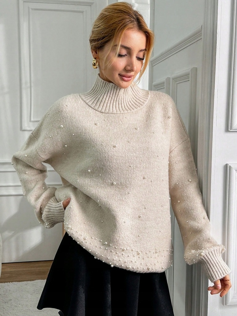 SHEIN SWETER DAMSKI W PERŁY S 148