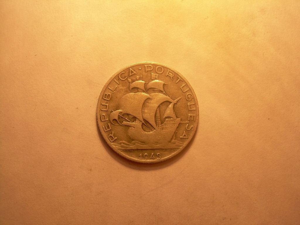 Srebro Portugalia 2,5 escudo 1943 Rzadka