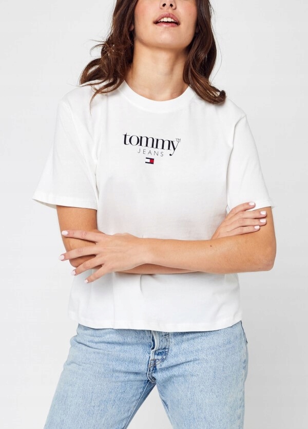 T-shirt damski okrągły dekolt Tommy Hilfiger Jeans