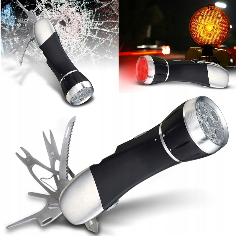 NIEZBĘDNIK KIEROWCY MULTITOOL 8W1 + LATARKA