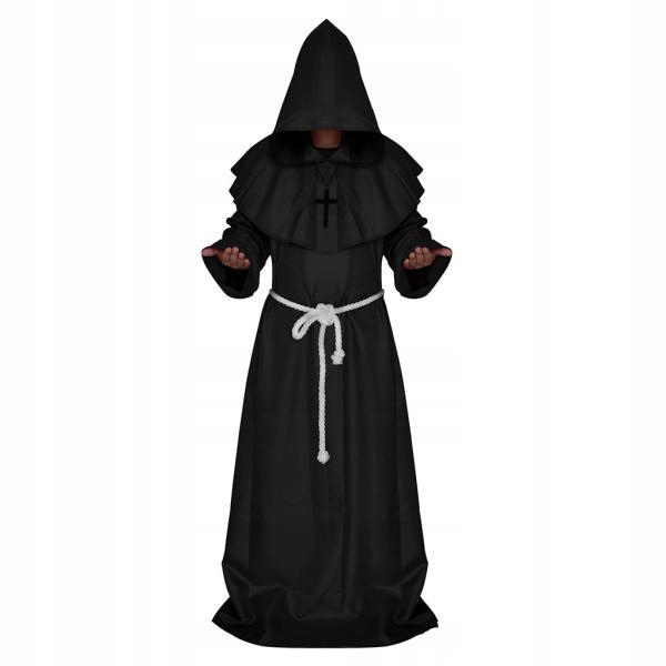 Friar Medieval Hooded Priest Robe