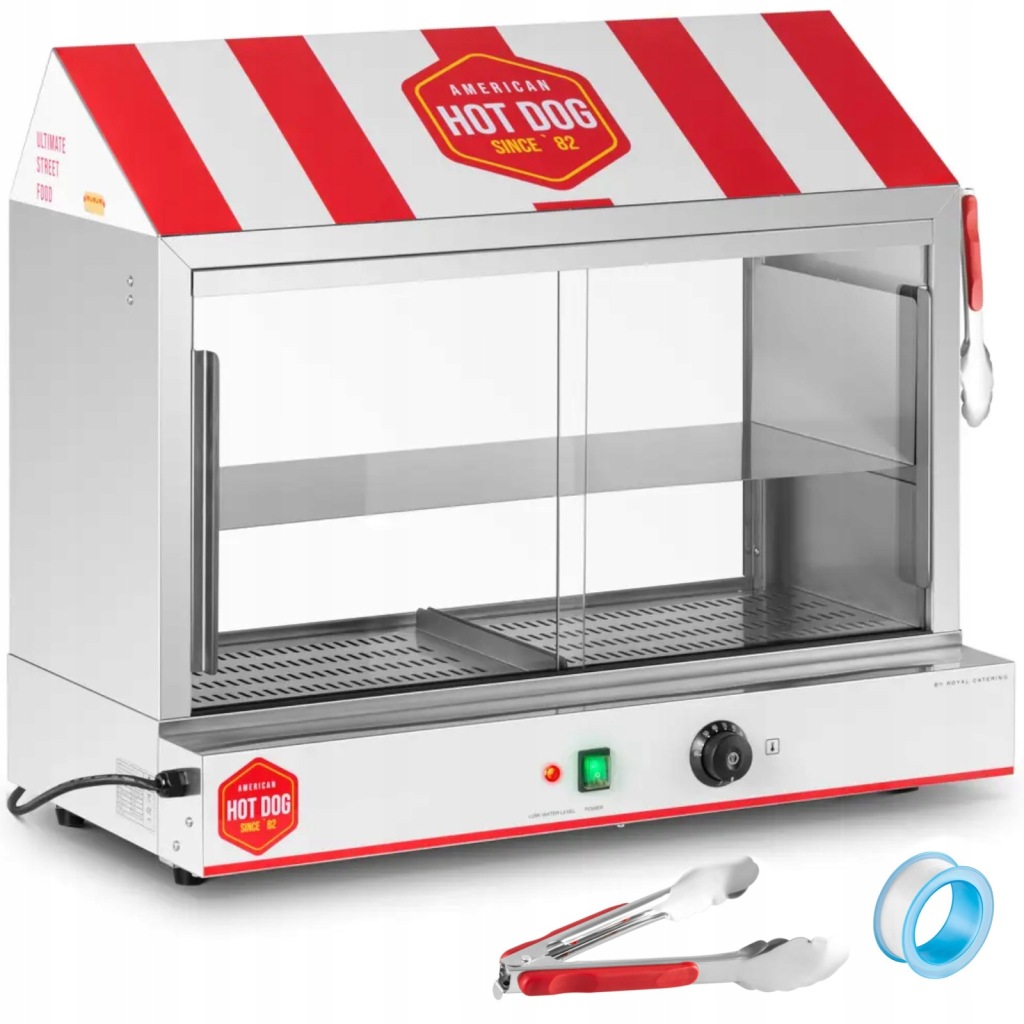 Podgrzewacz witryna grzewcza do hot dogów na 300 parówek 100 bułek 30 - 110