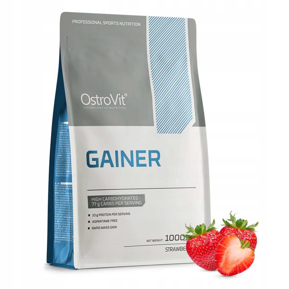 Gainer proszek truskawkowy OstroVit 1000 g