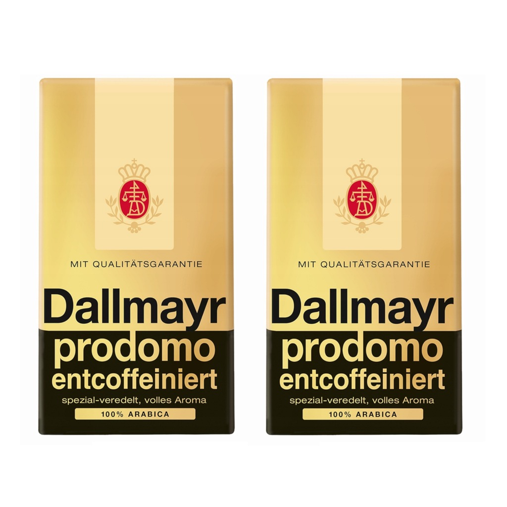 2x Kawa mielona DALLMAYR Prodomo Bezkofeinowa 500g