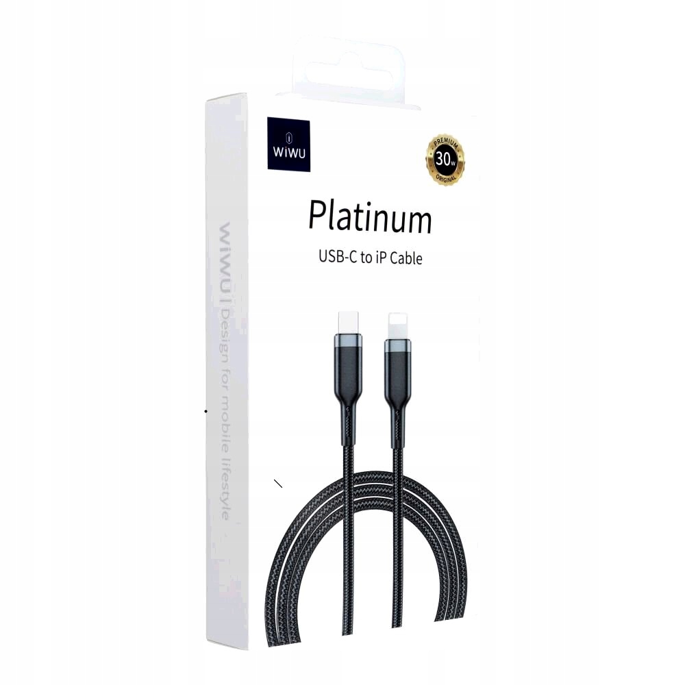 WiWU - Kabel USB serii Platinum Wi-C013 USB C do Lightning 30W 1,2m -