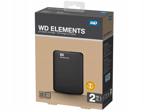 Купить Внешний ДИСК WD Elements 2 ТБ USB 3.0, черный: отзывы, фото, характеристики в интерне-магазине Aredi.ru