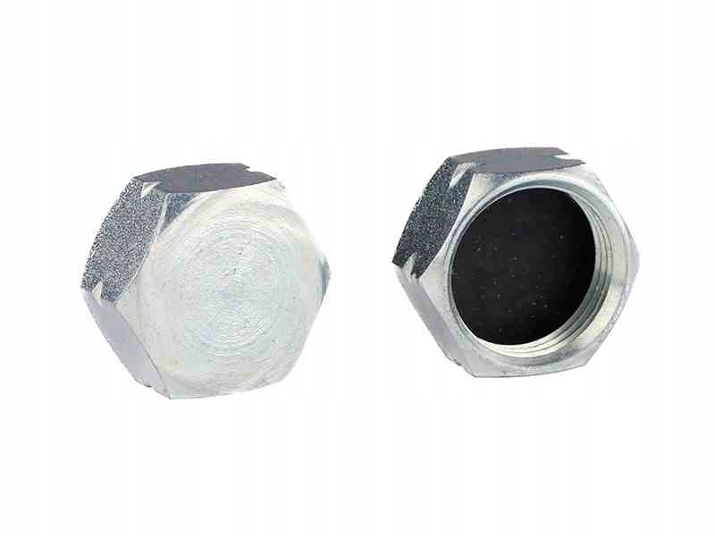 Korek - nakrętka do butli gazowej turystycznej, ocynkowana, FI 15 mm, gwint