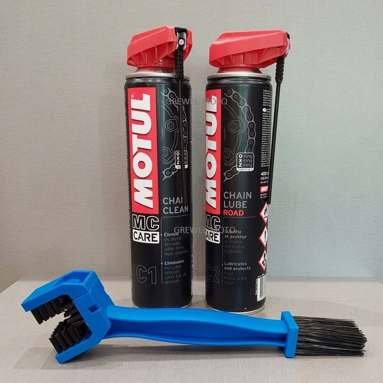 Motul Chain Clean Road szczotka zestaw 400ml C2