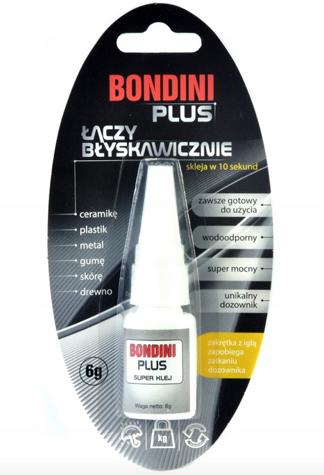 Klej błyskawiczny cyjanoakrylowy 6ml BONDINI