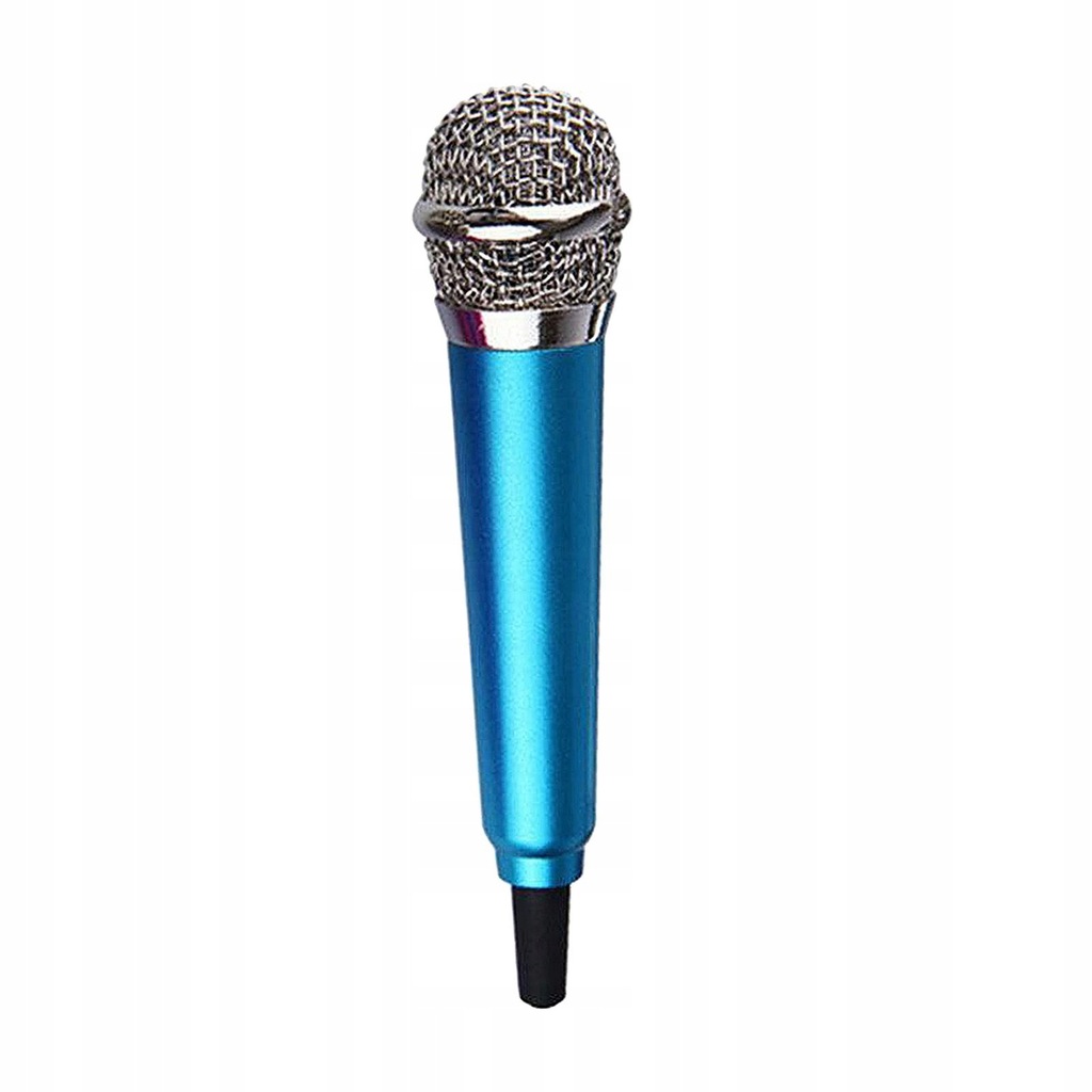 Mini Karaoke Microphone Vocal Recording Instrument for Home Birthday Blue