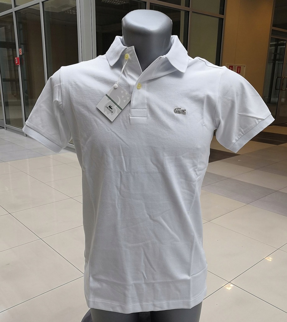 Lacoste Tshirt polo męska biała M - NOWA