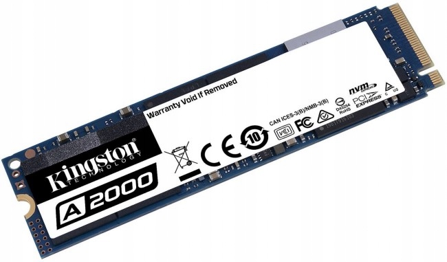 Купить Твердотельный накопитель Kingston A2000 M.2 PCIe NVMe 500 ГБ: отзывы, фото, характеристики в интерне-магазине Aredi.ru