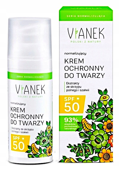 KREM OCHRONNY DO TWARZY MASŁO SHEA I WIT.E Z FILTREM SPF50 VIANEK 50ml