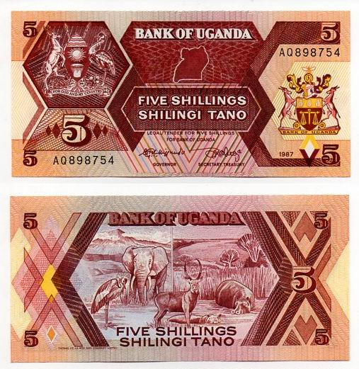 UGANDA 1987 5 SHILLINGS