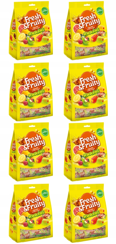 8x245g WAWEL Fresh Fruity kwaśne Galaretki