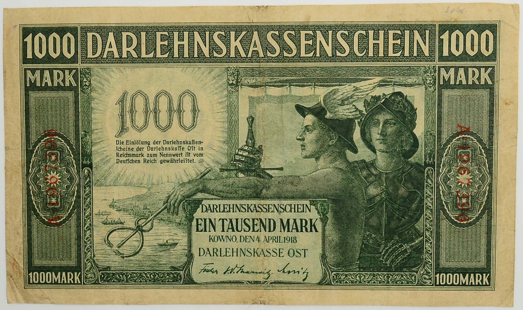 20.di.Niem.Okup.Ter.Wsch., 1 000 Marek 1918, St.2