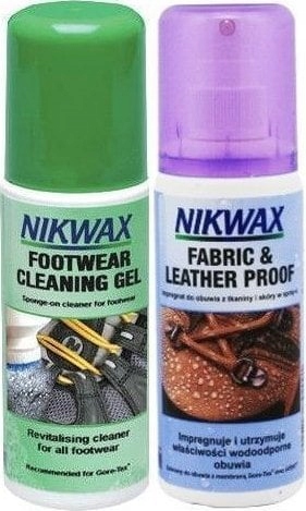 Nikwax Zestaw Nikwax tkanina/skóra + żel czyszczący