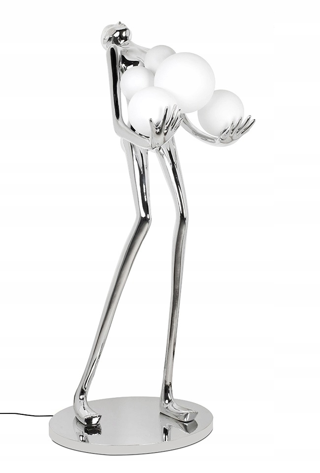 Lampa podłogowa HUMAN PREMIUM włókno szklane/SILVER