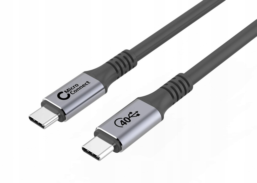 MicroConnect kabel USB-C v.4, 40 Gb/s, 100W. 0.5m