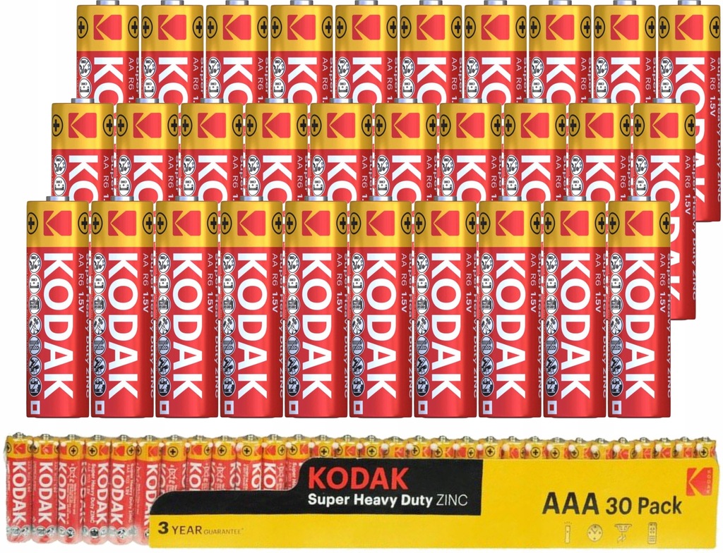 Baterie do zabawek AA R6 paluszki Kodak 30 szt