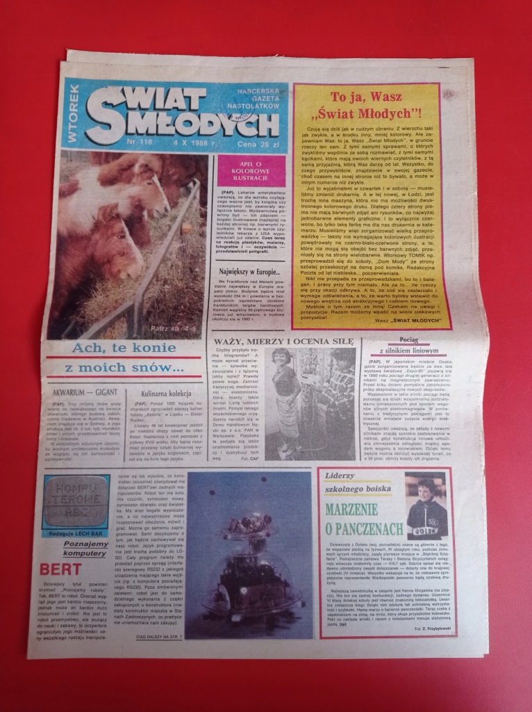 *Świat młodych nr 118/1988, 4 października 1988, Binio Bill na szlaku