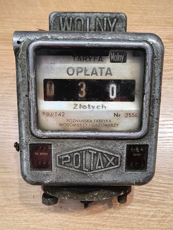 Stary taksometr Poltax, PRL