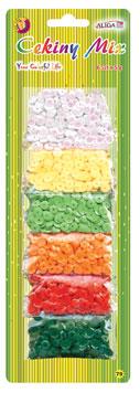 Zestaw 6 pastelowych cekinów mix WMT-140 w eleganckim opakowaniu